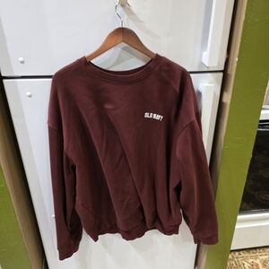 Old Navy Women's Maroon Crew Neck Sweater